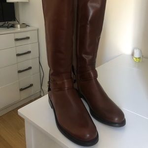 Tory Burch Derby Leather Riding Boots
